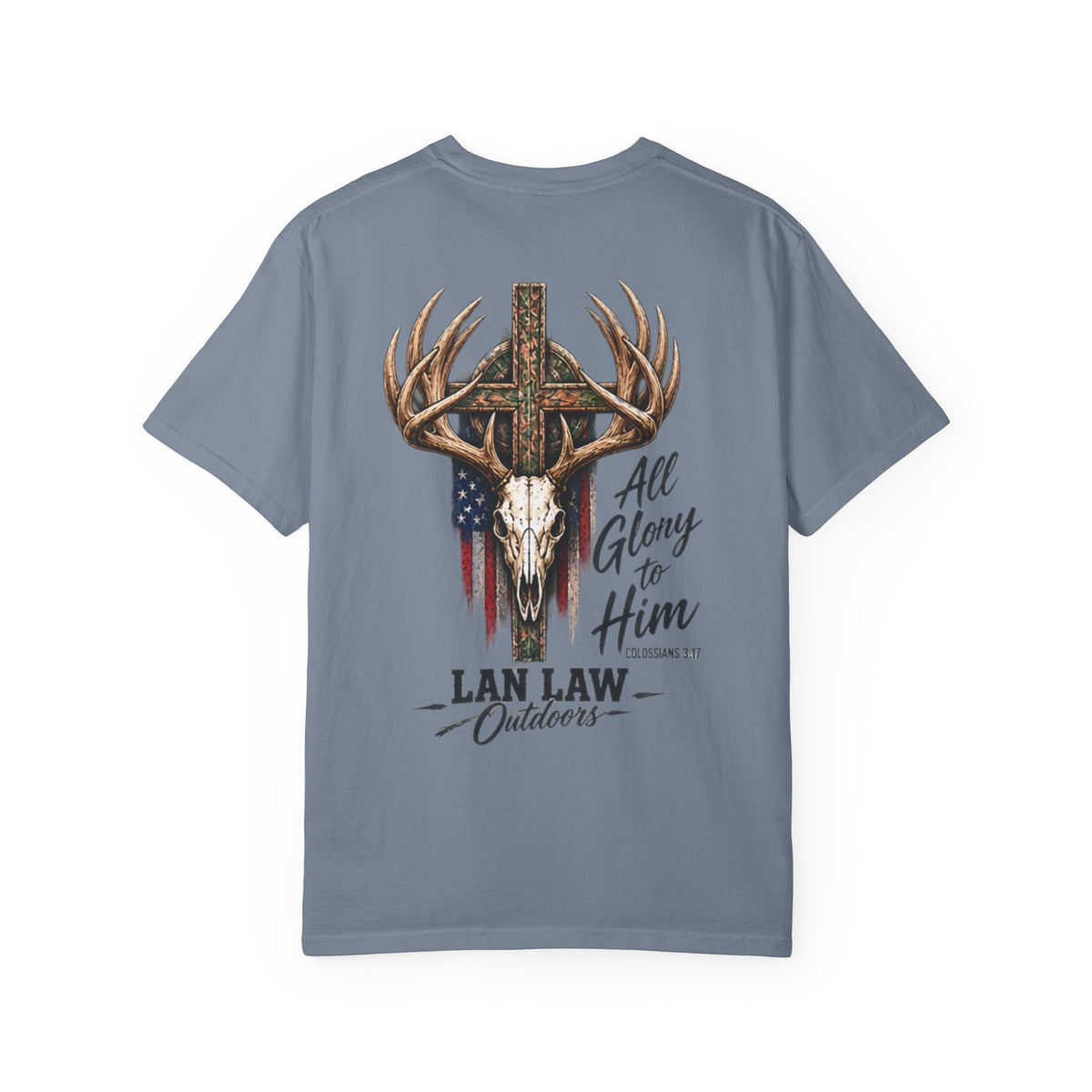 All Glory to Him Deer Skull Cross Tee