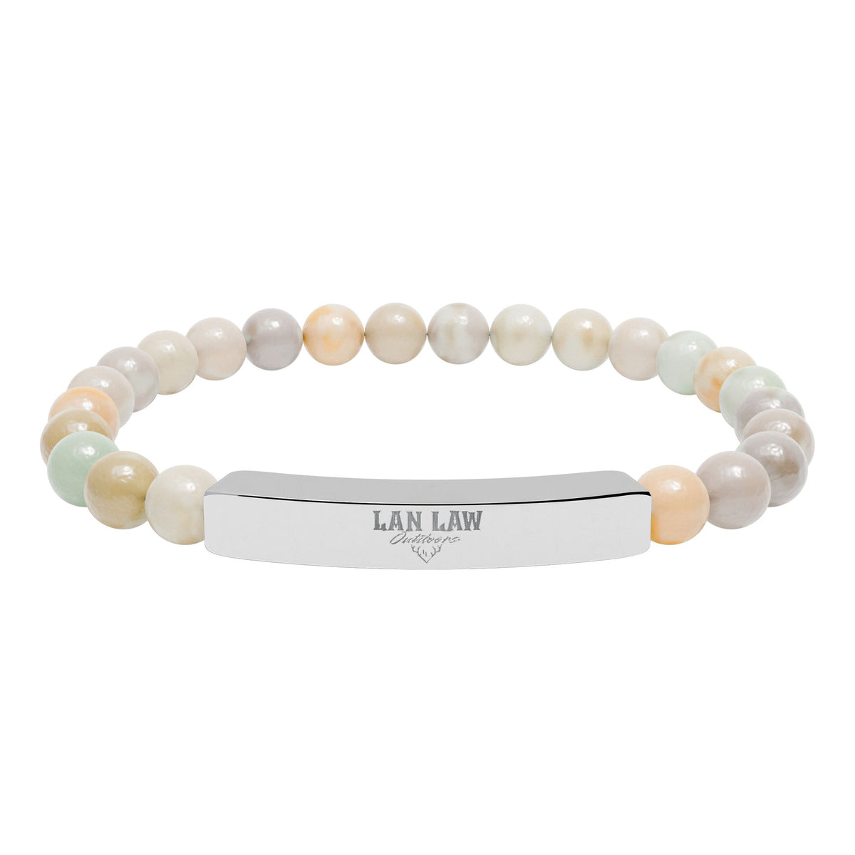 Natural Stone Bead Bracelet LLO Bar