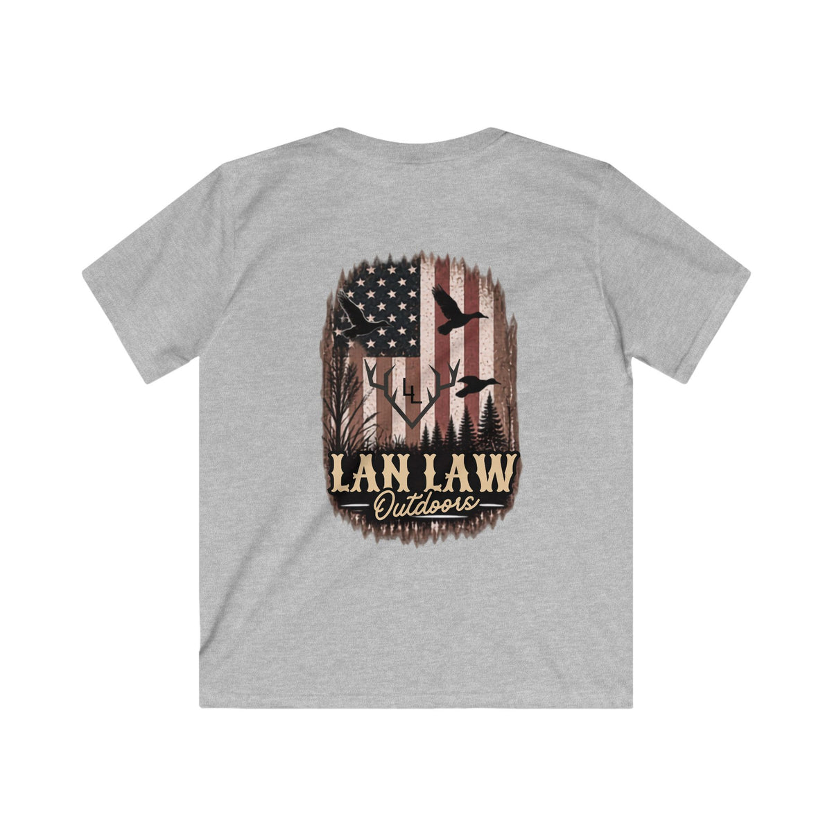 Camo American Flag Hunting Tee