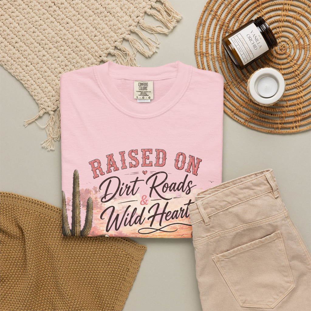 Raised on Dirt Roads Wild Hearts T-Shirt