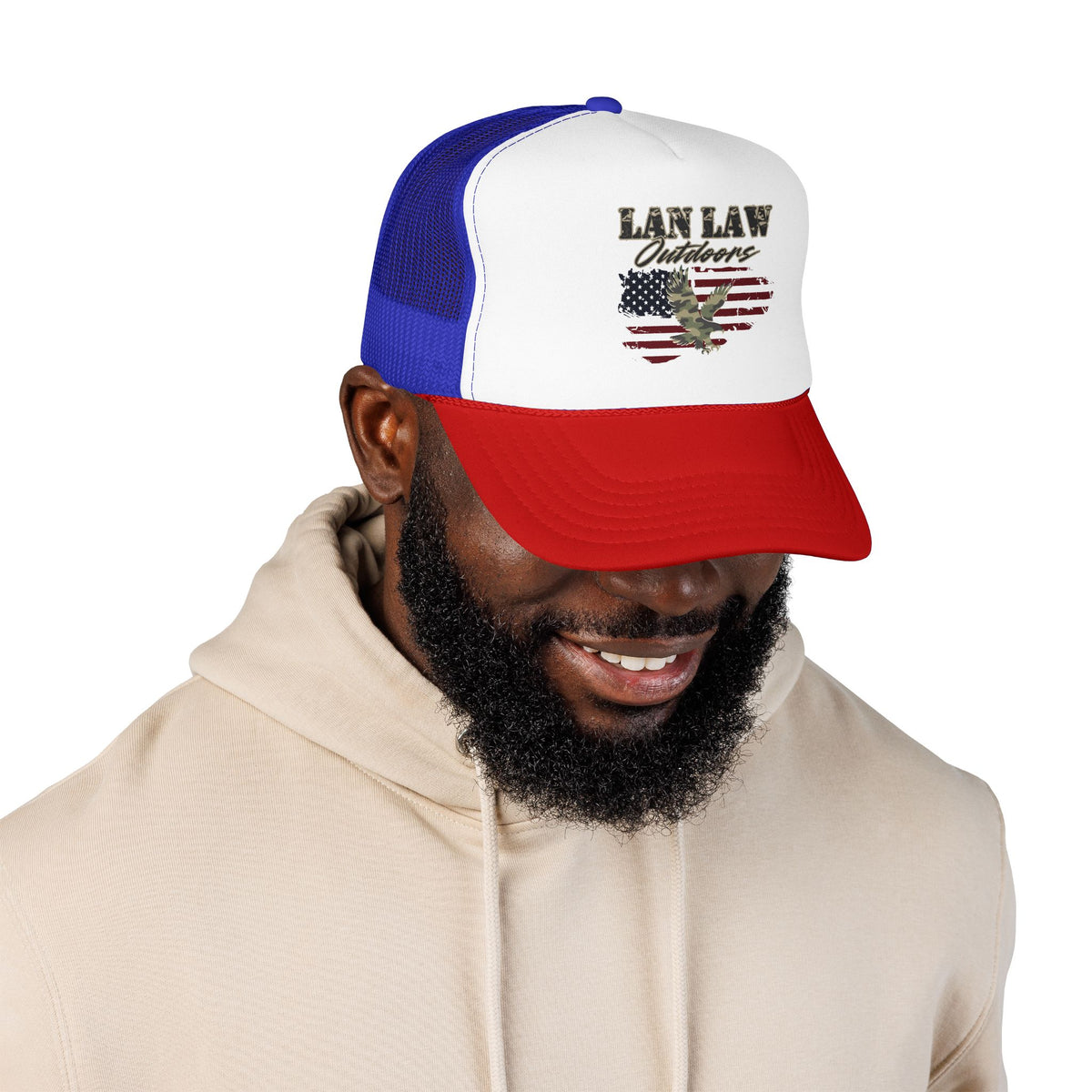 American Flag Eagle Trucker Hat
