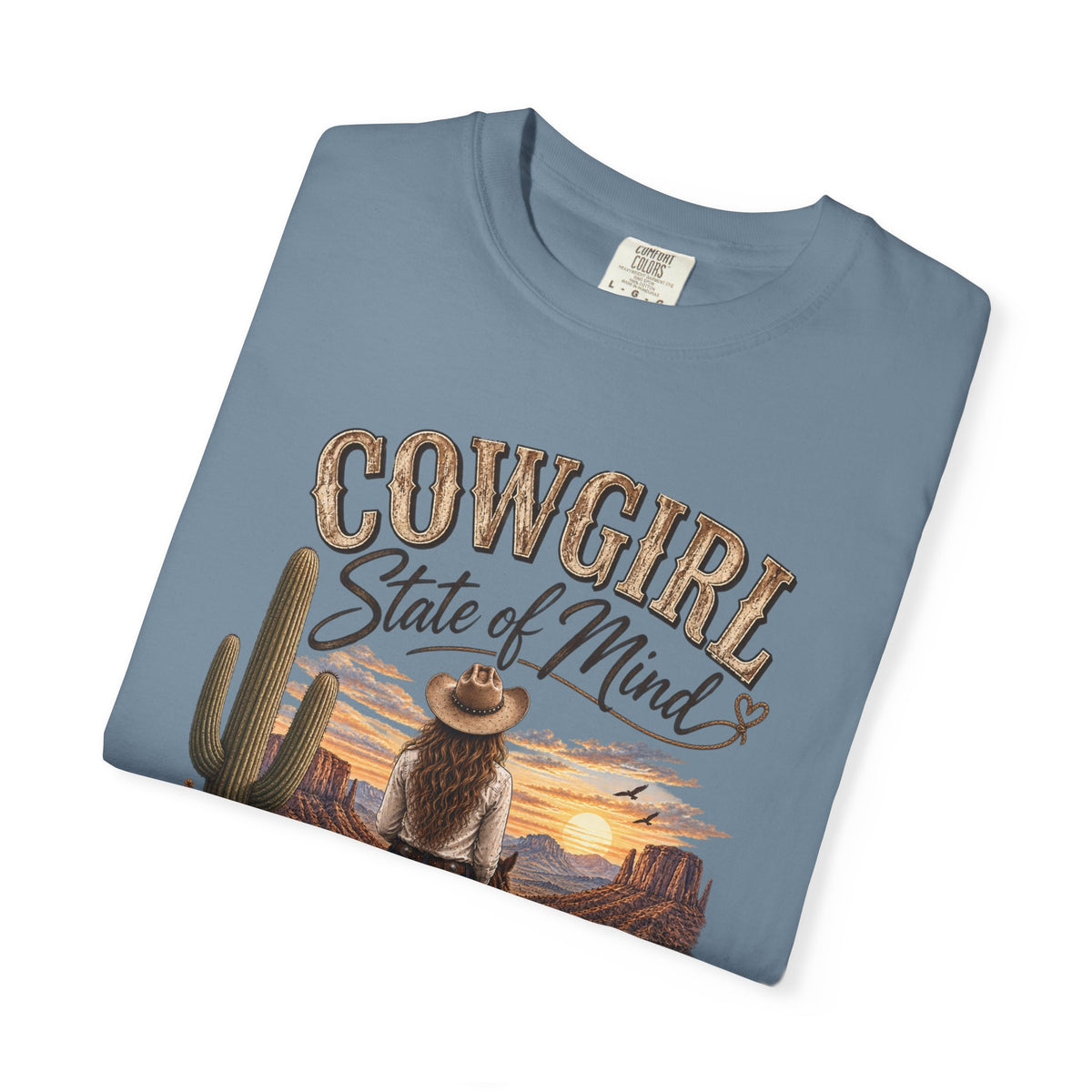 Cowgirl State of Mind T-Shirt — Western Rodeo Sunset Graphic Tee