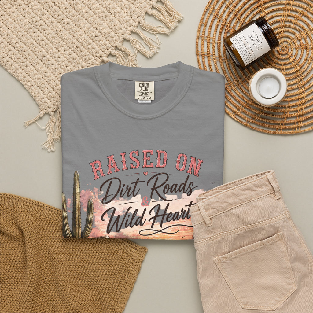Raised on Dirt Roads Wild Hearts T-Shirt
