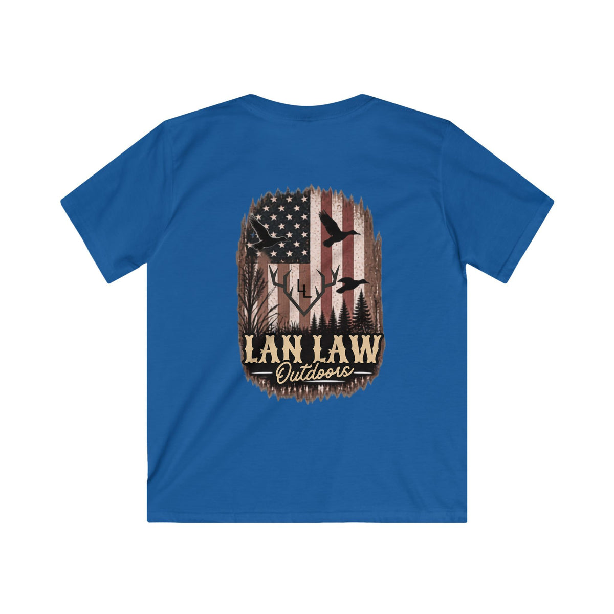 Camo American Flag Hunting Tee