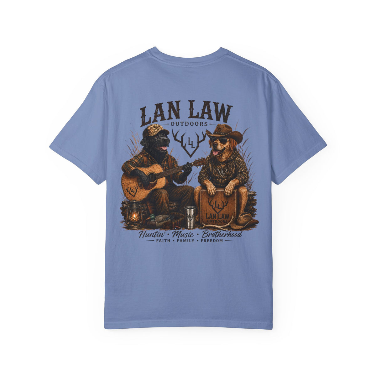 Lan Law Outdoors T-Shirt — Hunting, Music & Brotherhood Graphic Tee