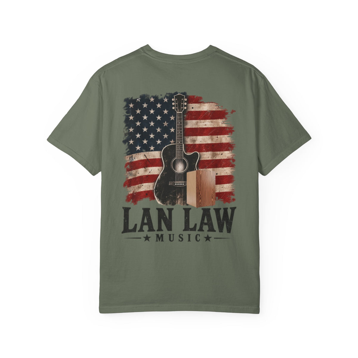 Lan Law American Flag Guitar Tee