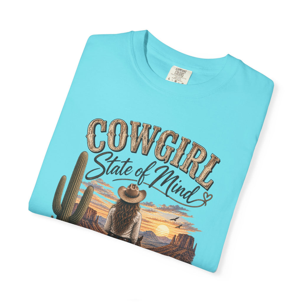 Cowgirl State of Mind T-Shirt — Western Rodeo Sunset Graphic Tee