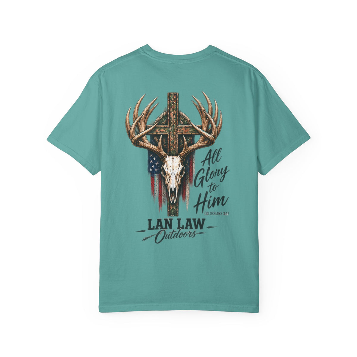 All Glory to Him Deer Skull Cross Tee