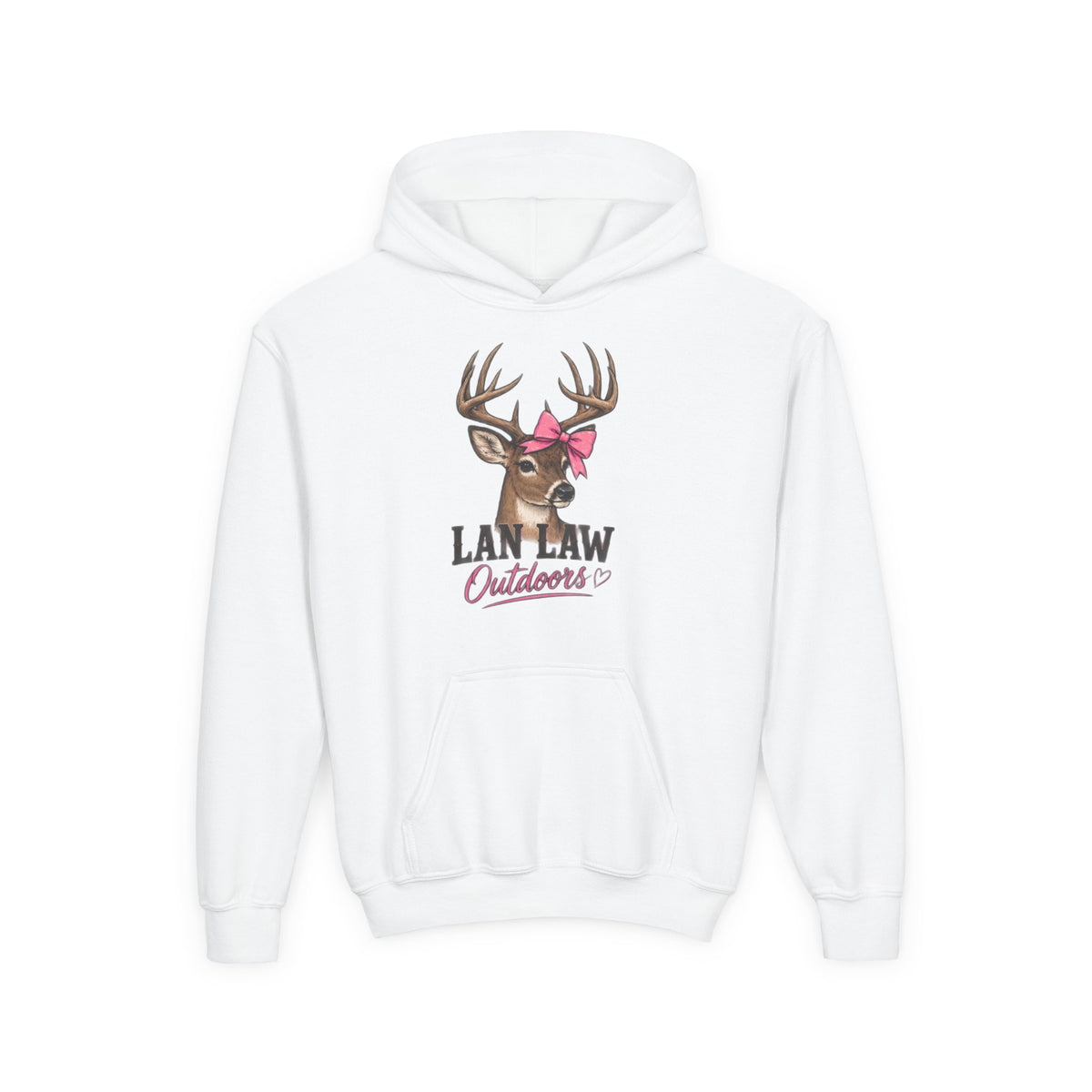 Deer with Pink Bow Hoodie