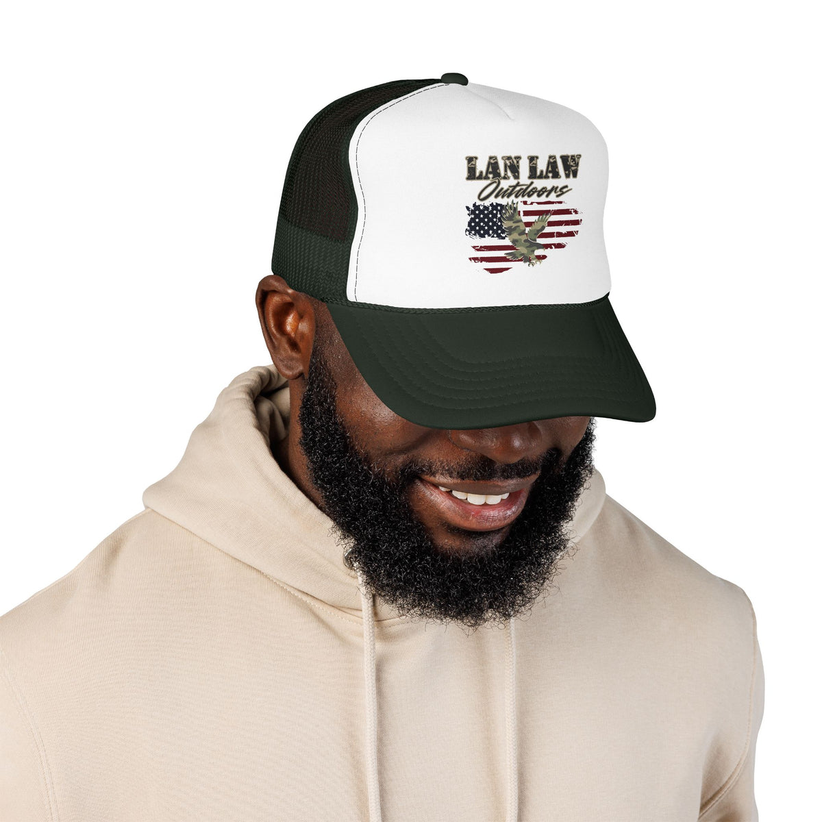 American Flag Eagle Trucker Hat