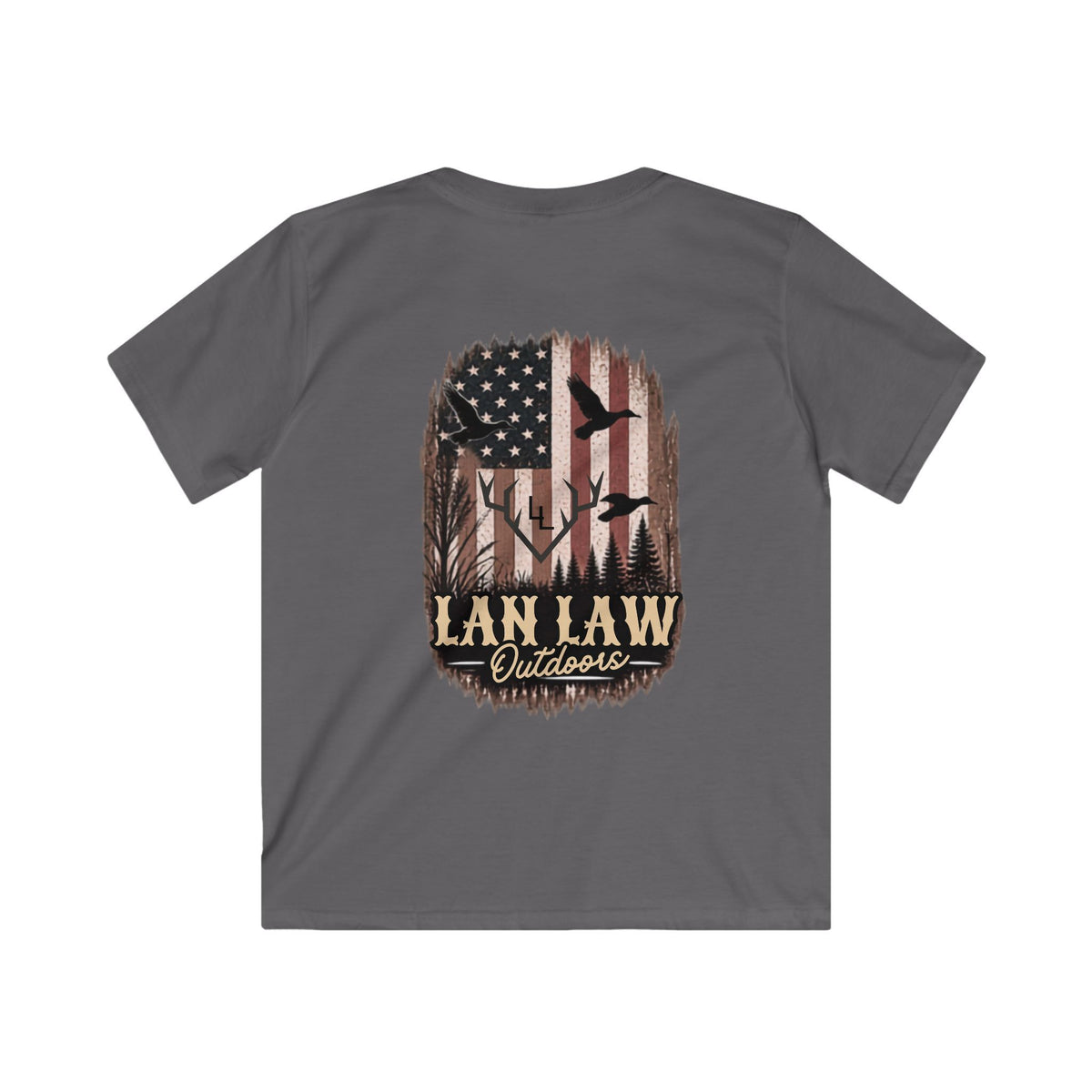 Camo American Flag Hunting Tee