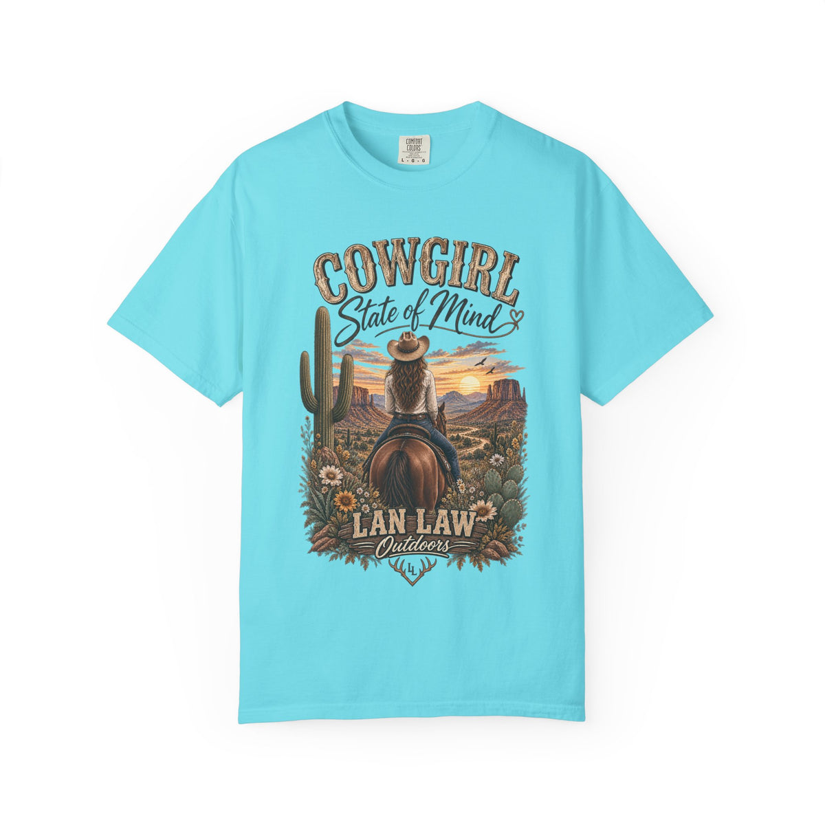 Cowgirl State of Mind T-Shirt — Western Rodeo Sunset Graphic Tee