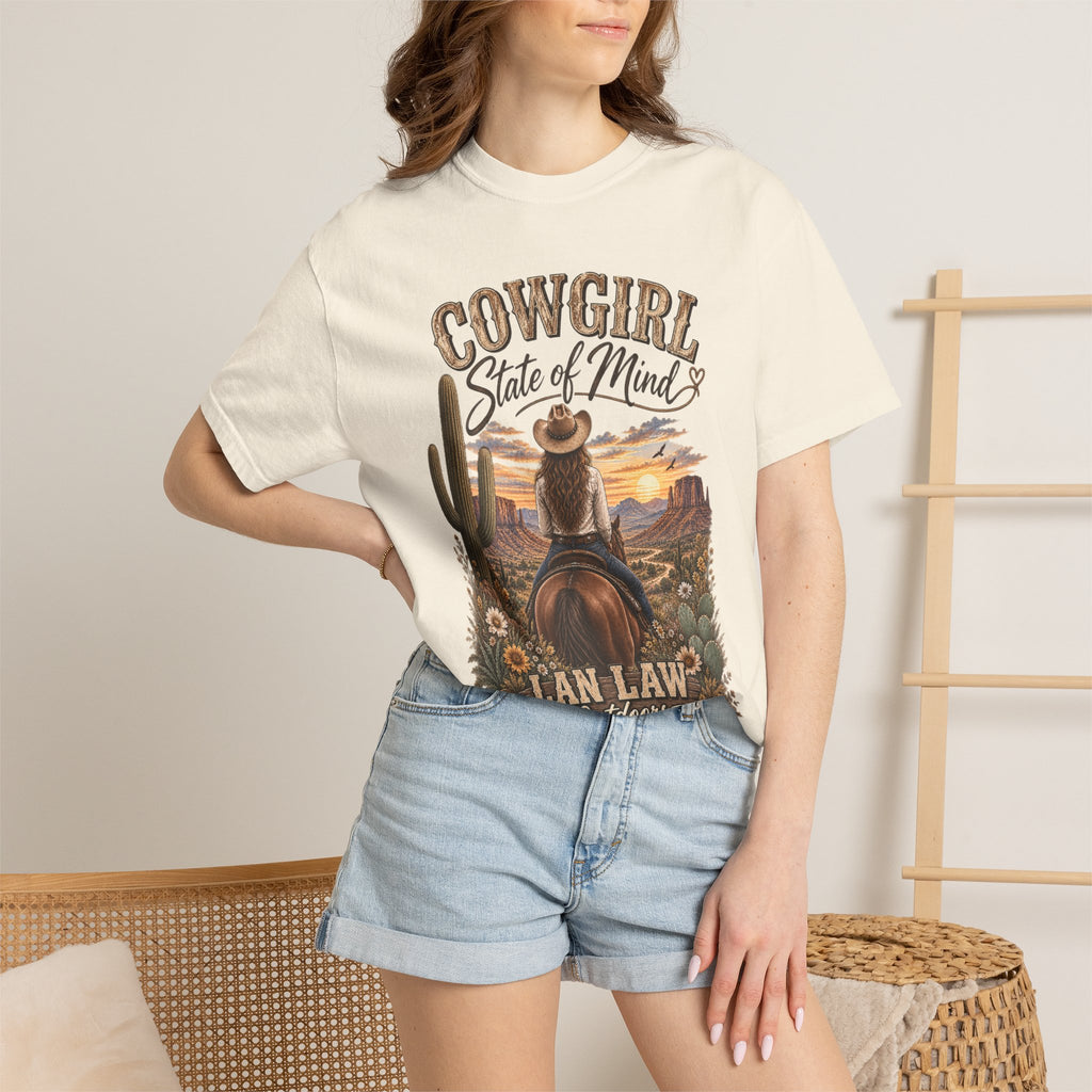 Cowgirl State of Mind T-Shirt — Western Rodeo Sunset Graphic Tee