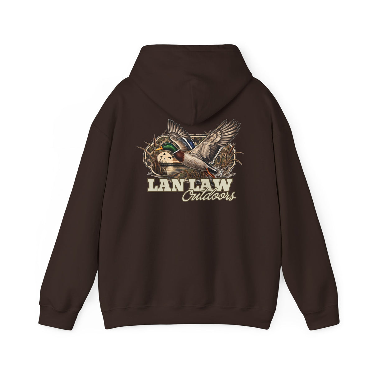 Duck Hunting Hoodie — 'LanLaw Outdoors' Drake & Mallard Graphic Pullover