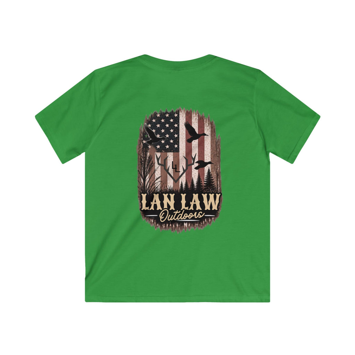 Camo American Flag Hunting Tee
