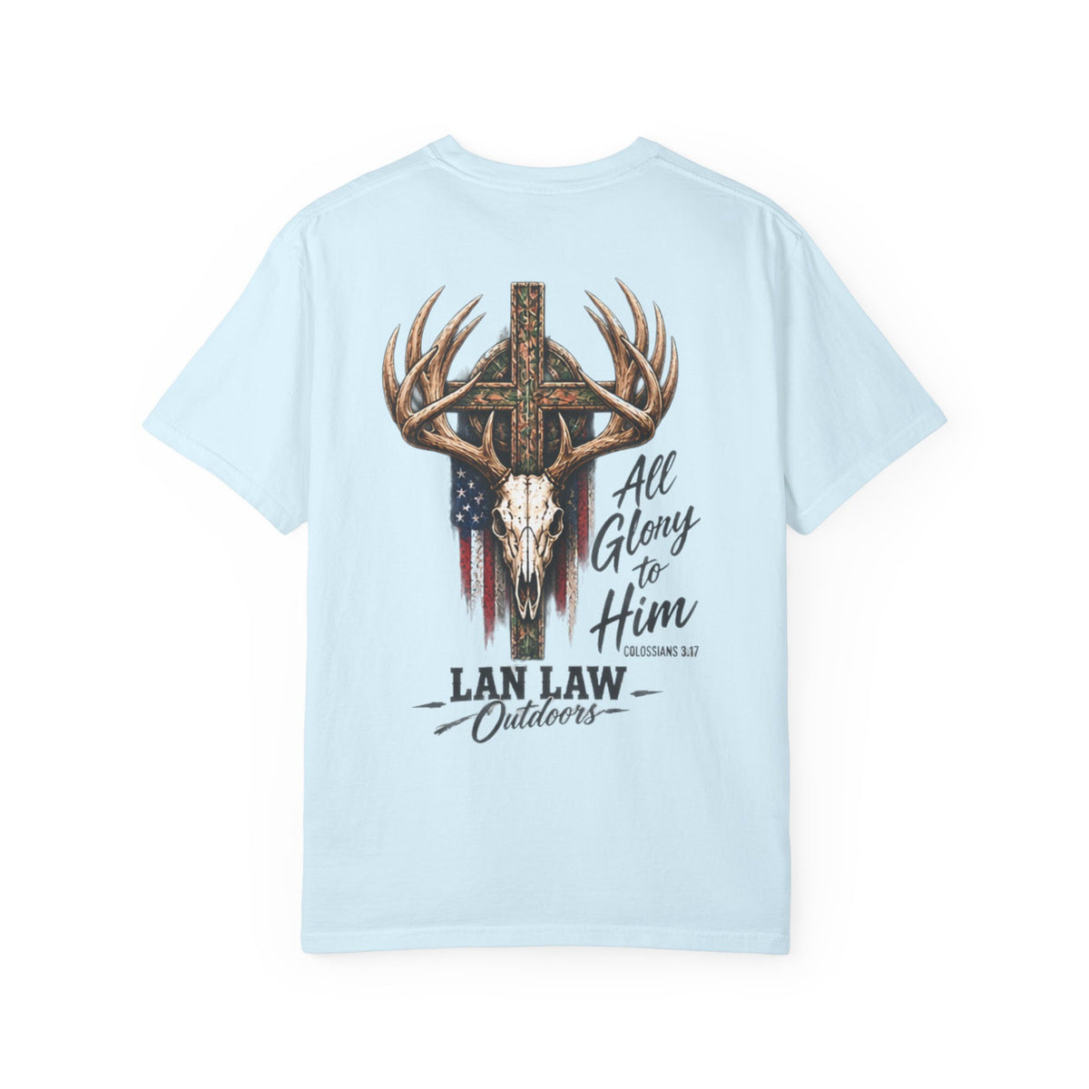 All Glory to Him Deer Skull Cross Tee