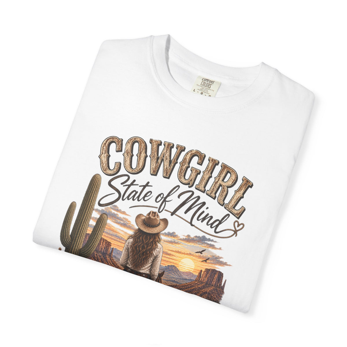 Cowgirl State of Mind T-Shirt — Western Rodeo Sunset Graphic Tee