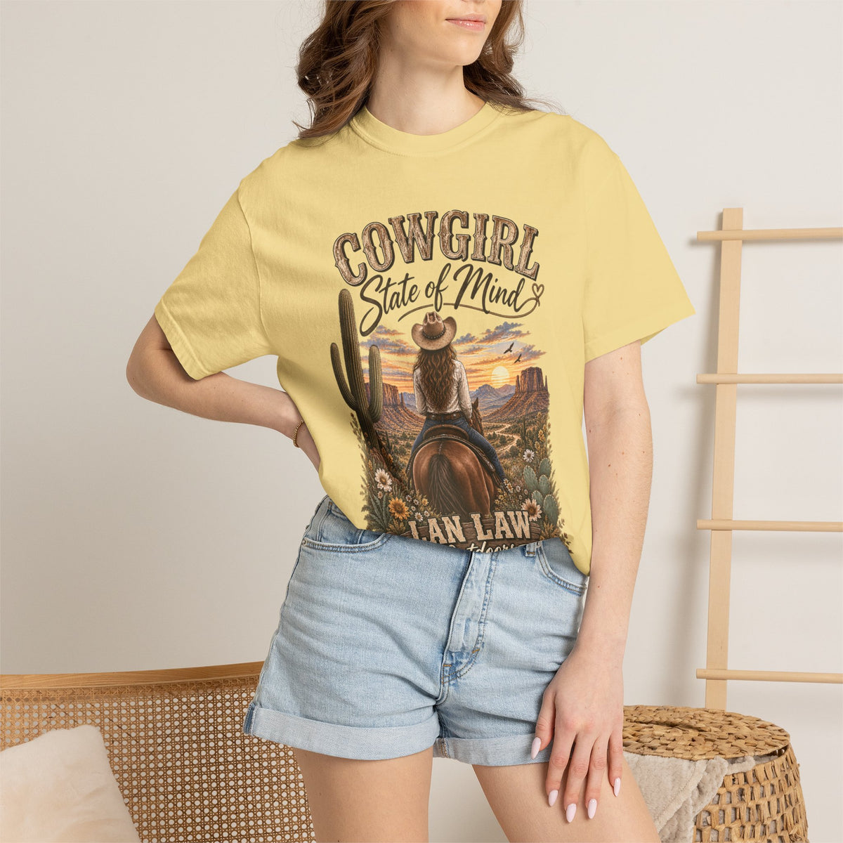 Cowgirl State of Mind T-Shirt — Western Rodeo Sunset Graphic Tee