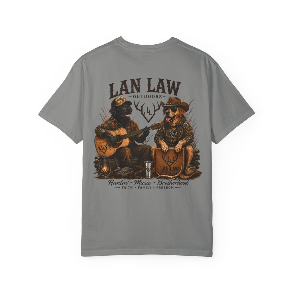 Lan Law Outdoors T-Shirt — Hunting, Music & Brotherhood Graphic Tee