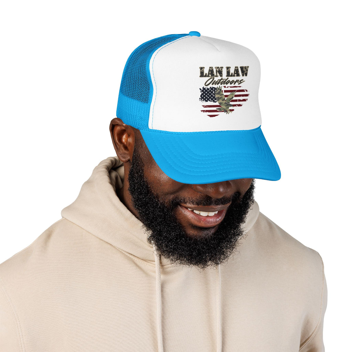 American Flag Eagle Trucker Hat