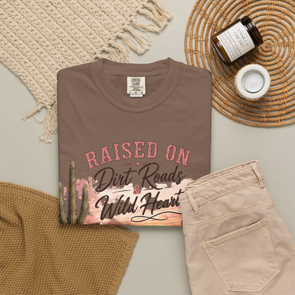 Raised on Dirt Roads Wild Hearts T-Shirt