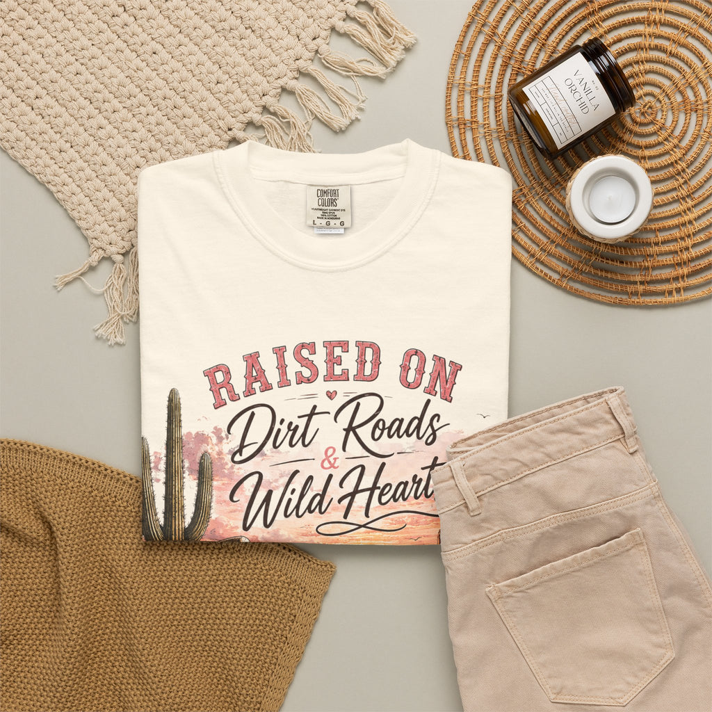 Raised on Dirt Roads Wild Hearts T-Shirt