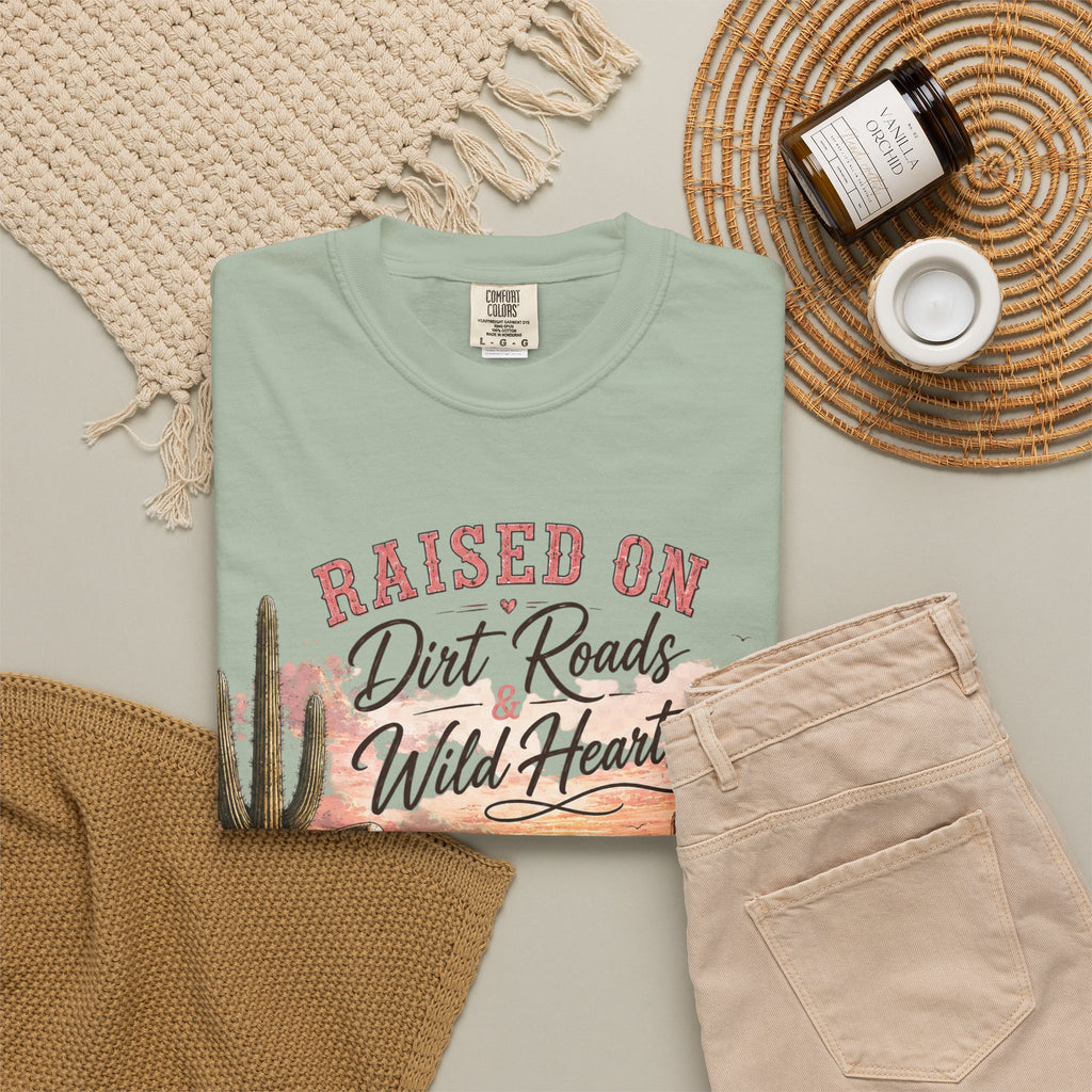 Raised on Dirt Roads Wild Hearts T-Shirt