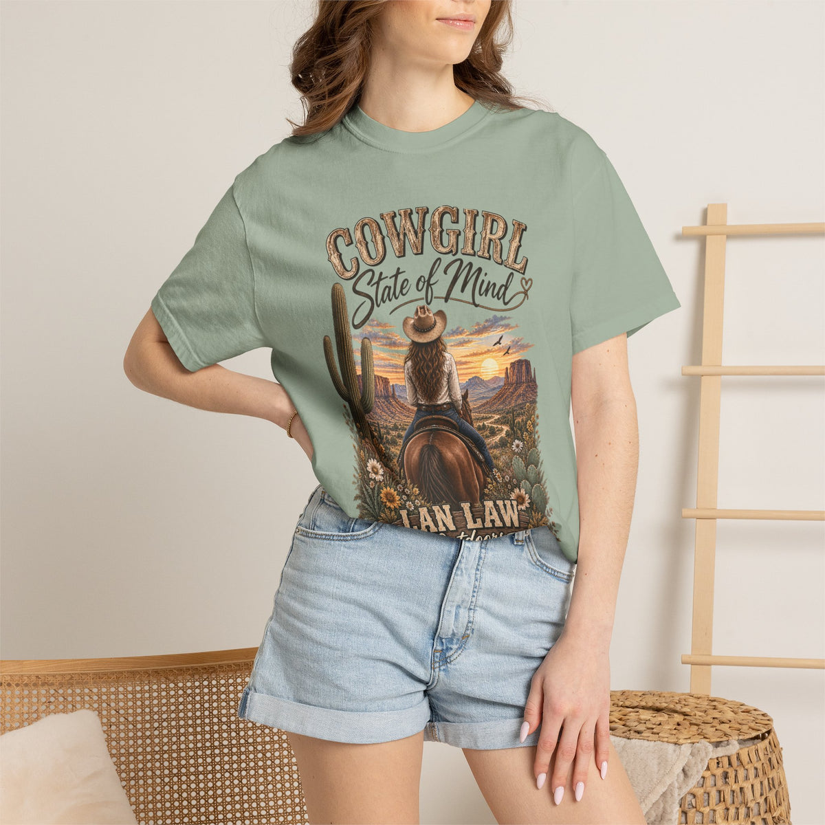 Cowgirl State of Mind T-Shirt — Western Rodeo Sunset Graphic Tee