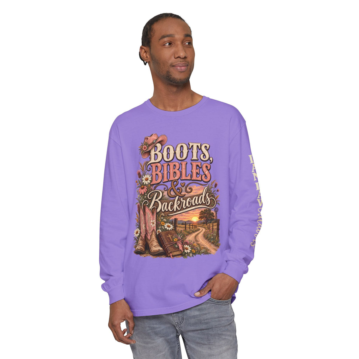 Boots, Bibles & Backroads Long Sleeve Tee