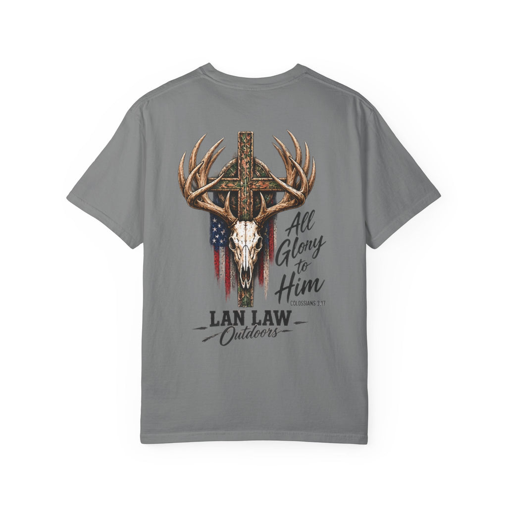 All Glory to Him Deer Skull Cross Tee