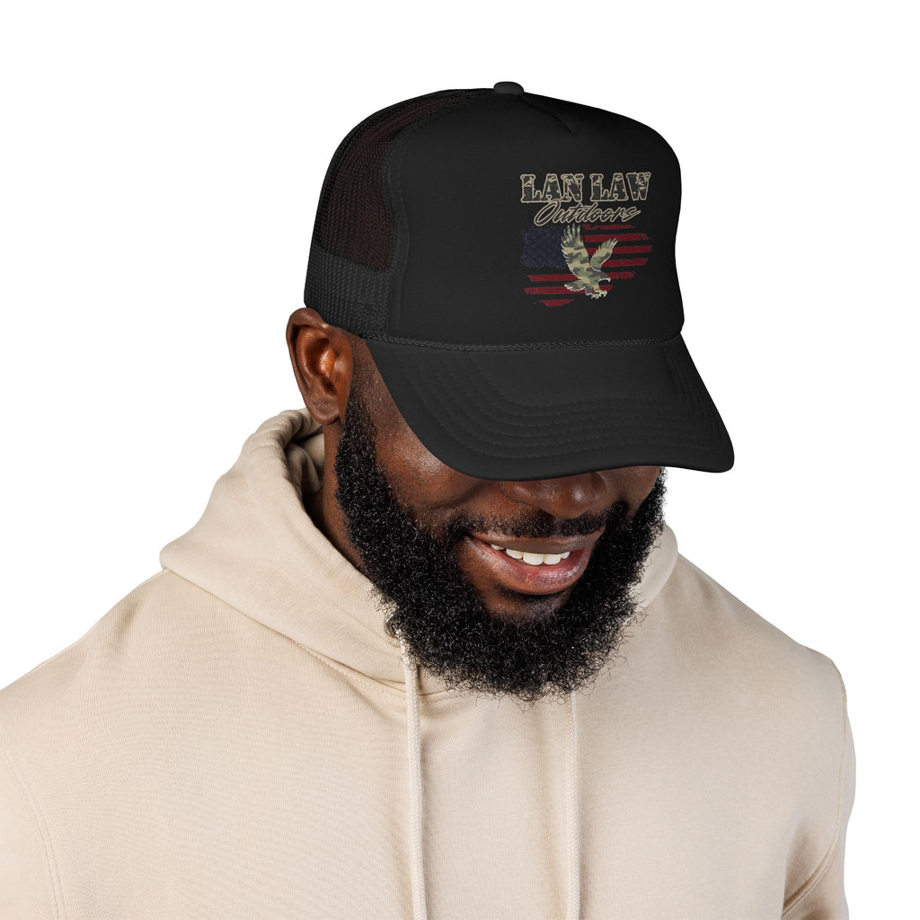 American Flag Eagle Trucker Hat