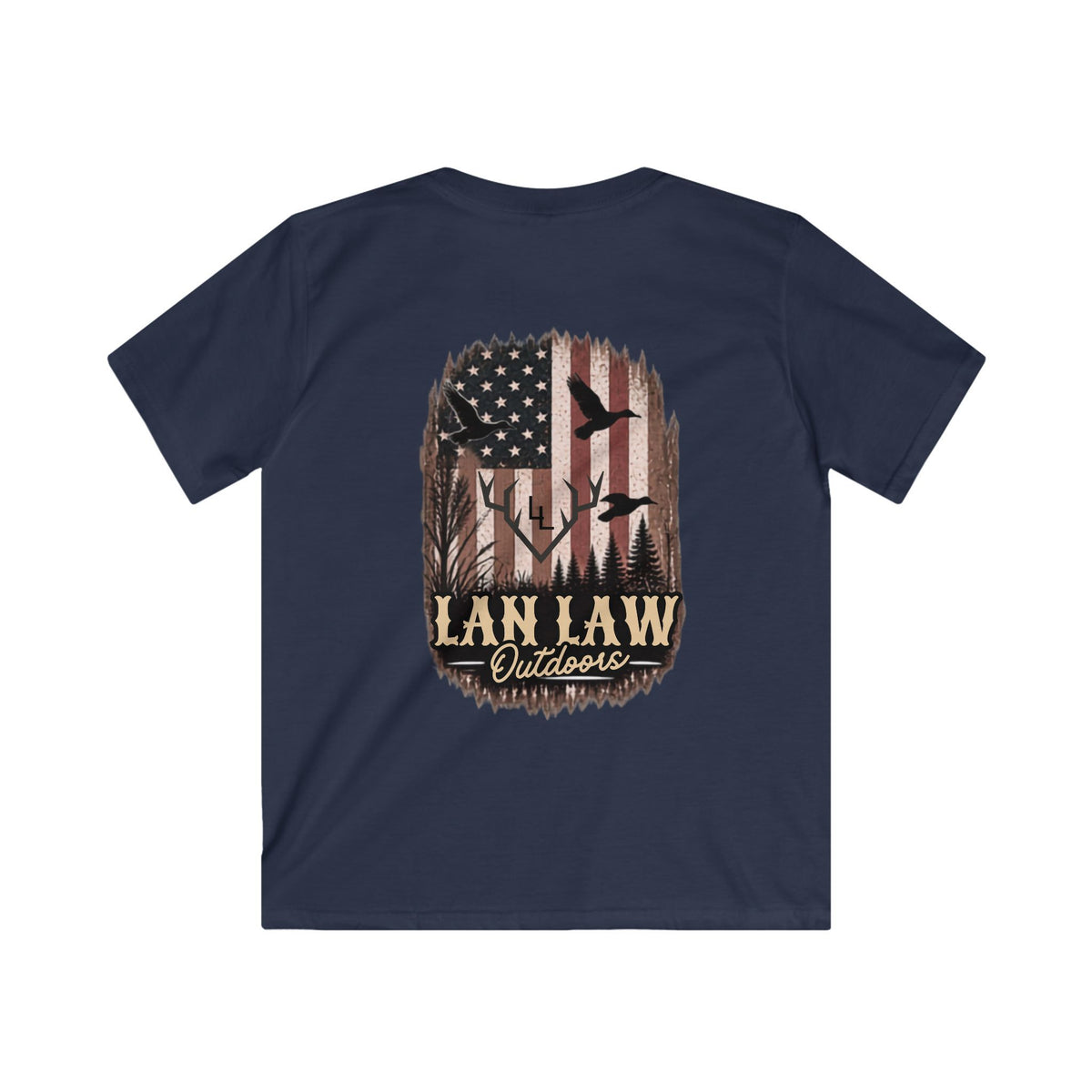 Camo American Flag Hunting Tee