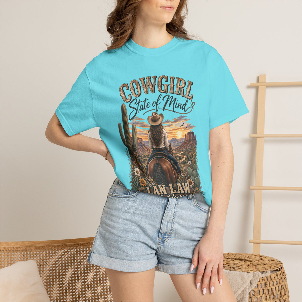 Cowgirl State of Mind T-Shirt — Western Rodeo Sunset Graphic Tee
