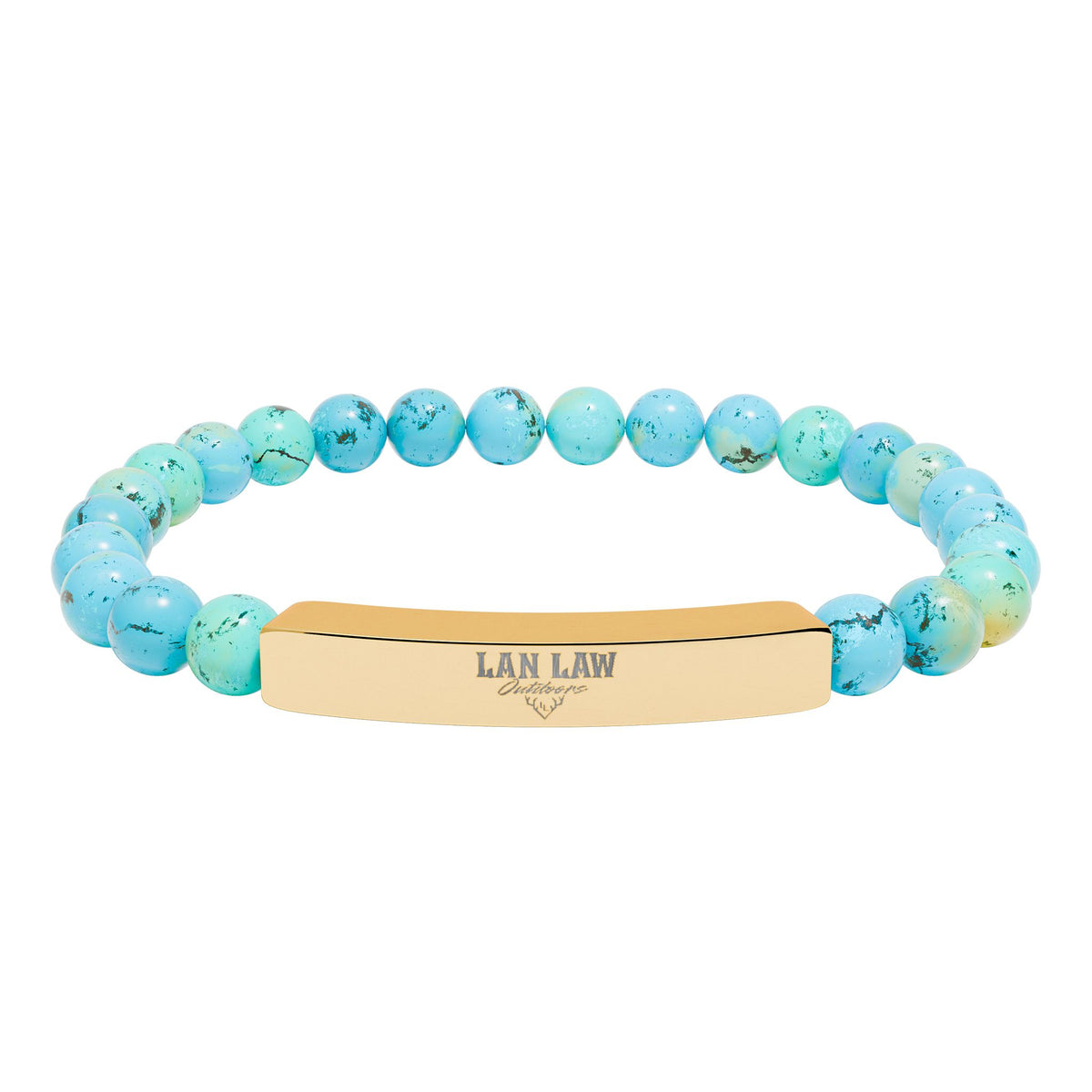 Natural Stone Bead Bracelet LLO Bar