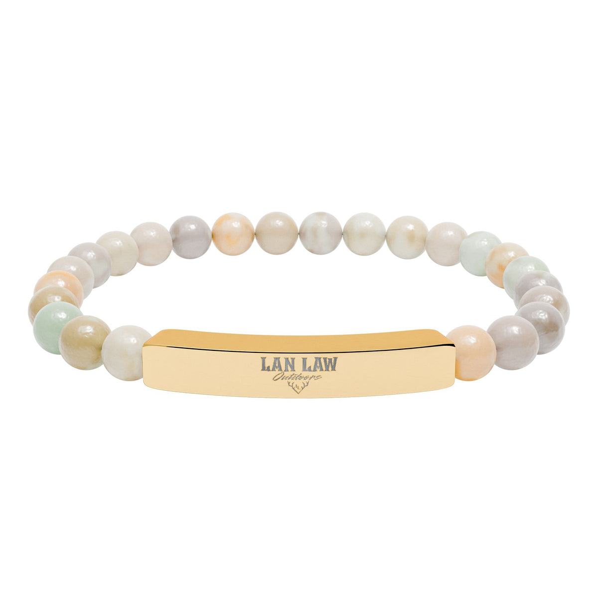 Natural Stone Bead Bracelet LLO Bar