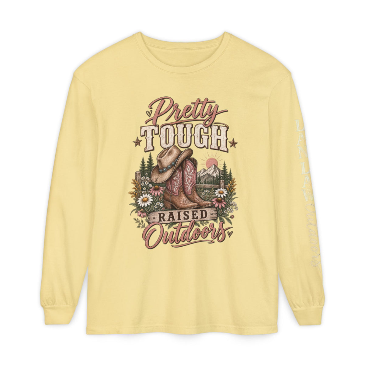 Pretty Tough Raised Outdoors Long Sleeve Tee