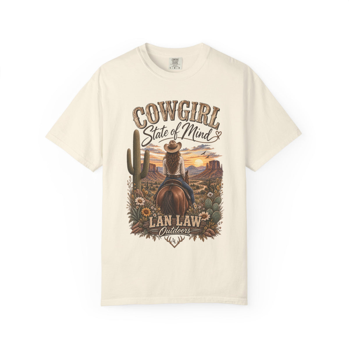 Cowgirl State of Mind T-Shirt — Western Rodeo Sunset Graphic Tee