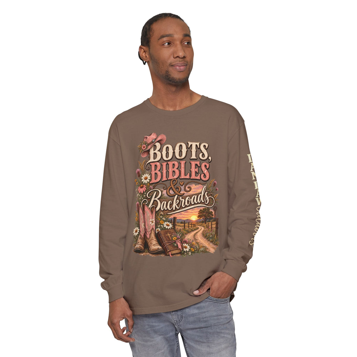 Boots, Bibles & Backroads Long Sleeve Tee