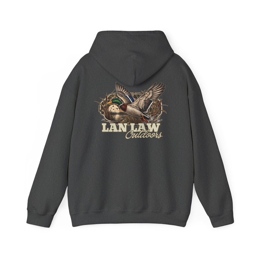 Duck Hunting Hoodie — 'LanLaw Outdoors' Drake & Mallard Graphic Pullover
