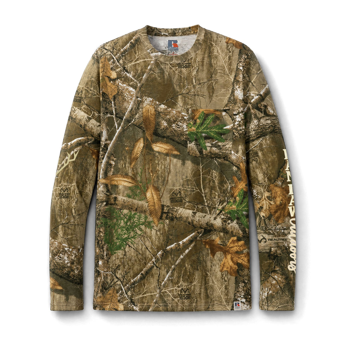 Camo Long Sleeve Tee — 'Lan Law Outdoors' Hunting Graphic Pocket Tee