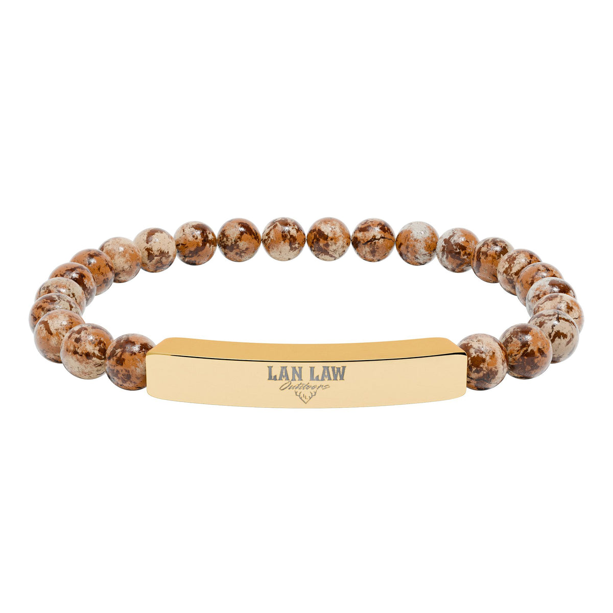 Natural Stone Bead Bracelet LLO Bar
