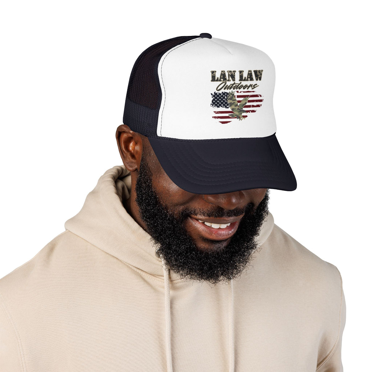 American Flag Eagle Trucker Hat