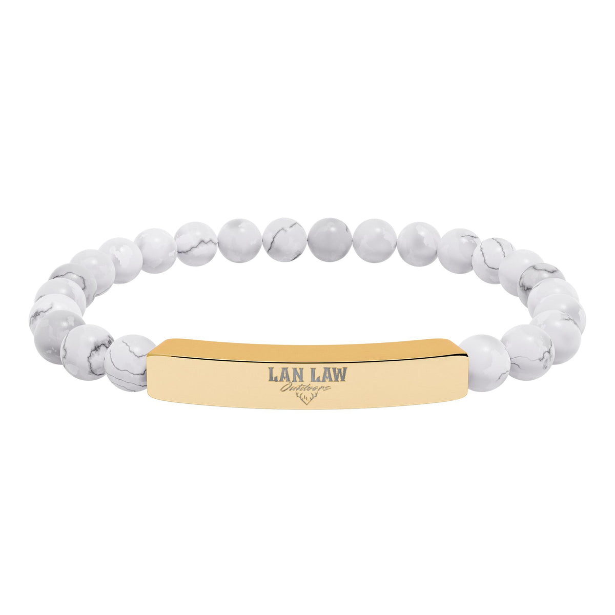 Natural Stone Bead Bracelet LLO Bar