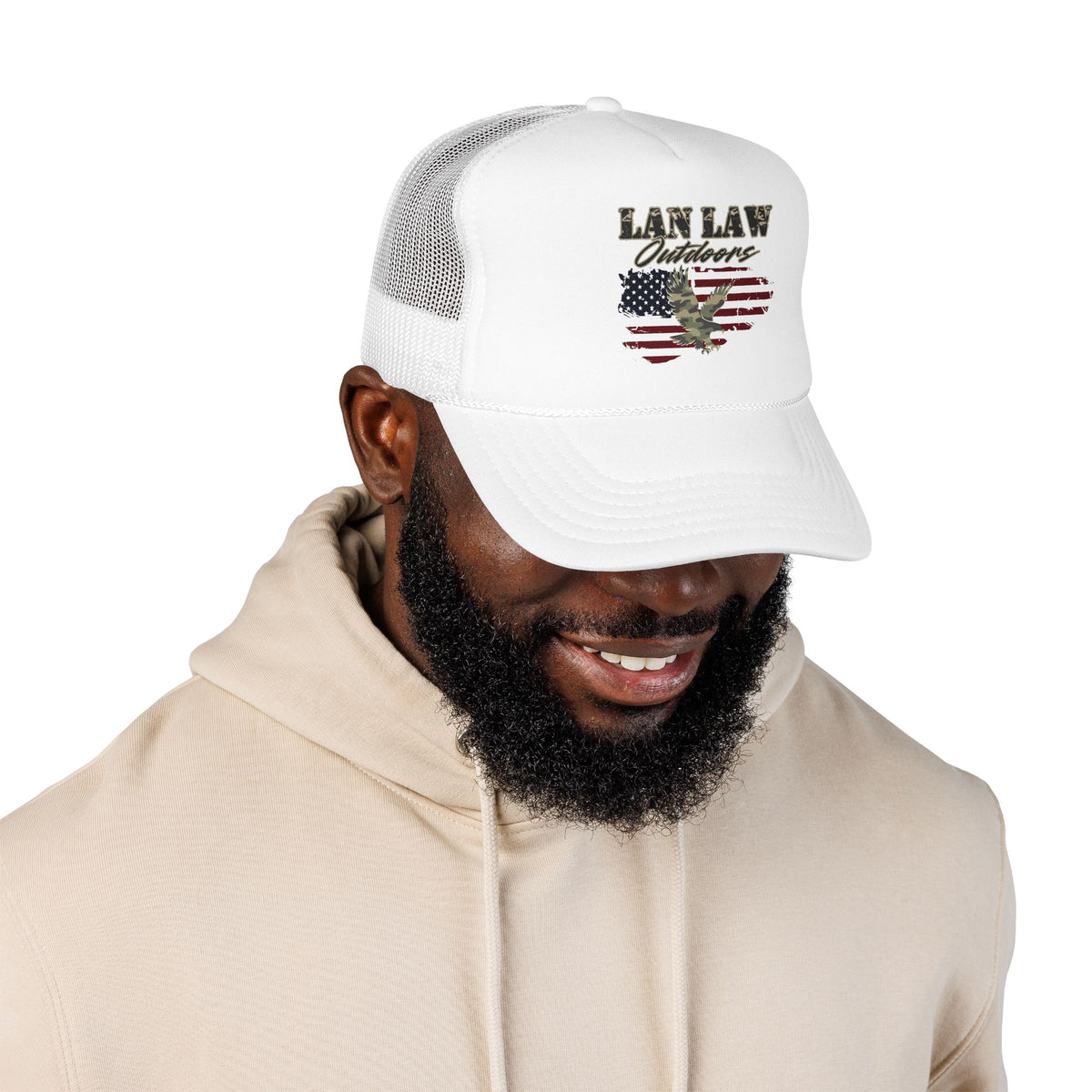 American Flag Eagle Trucker Hat
