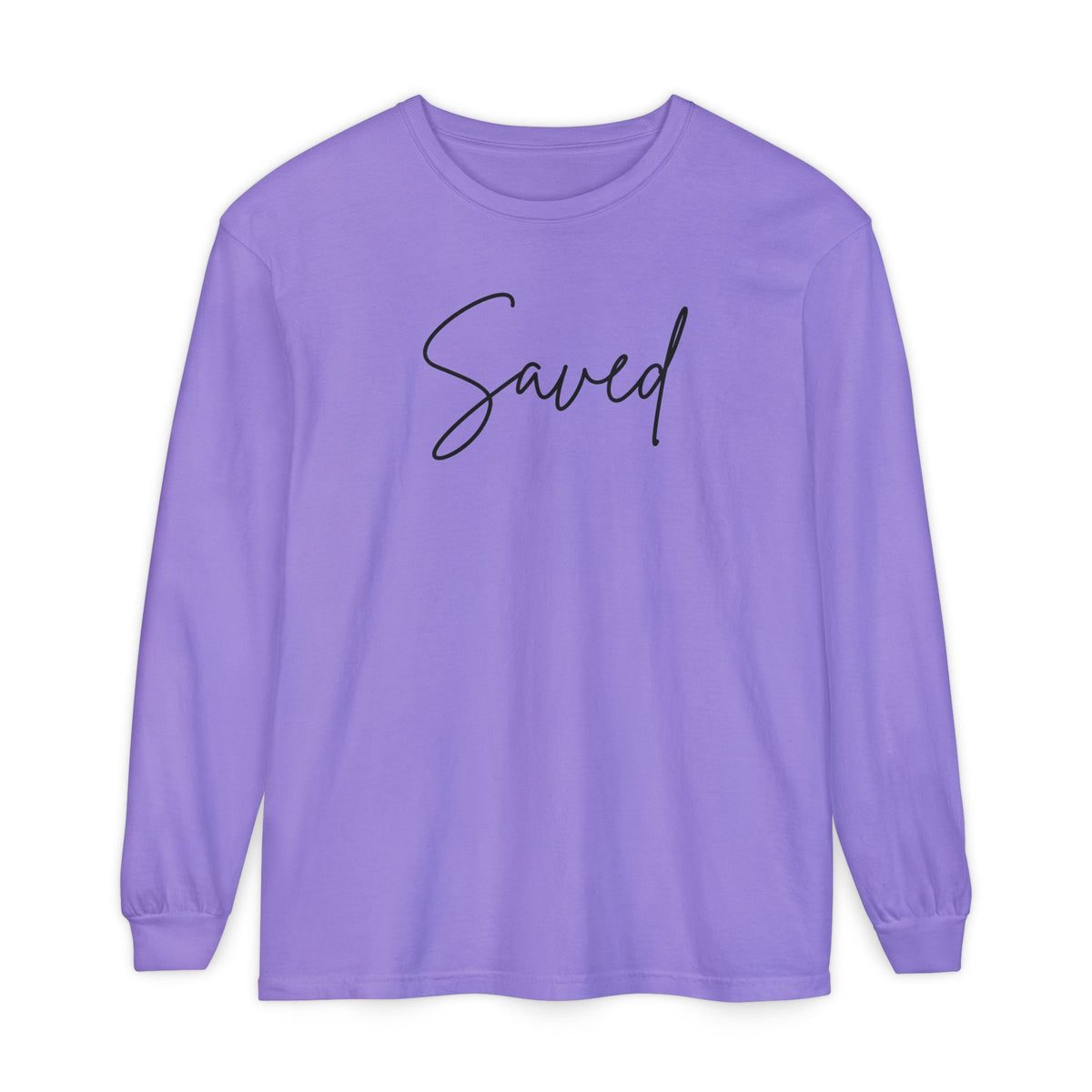 Saved Script Long Sleeve Tee