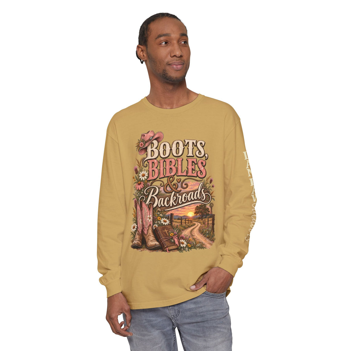 Boots, Bibles & Backroads Long Sleeve Tee