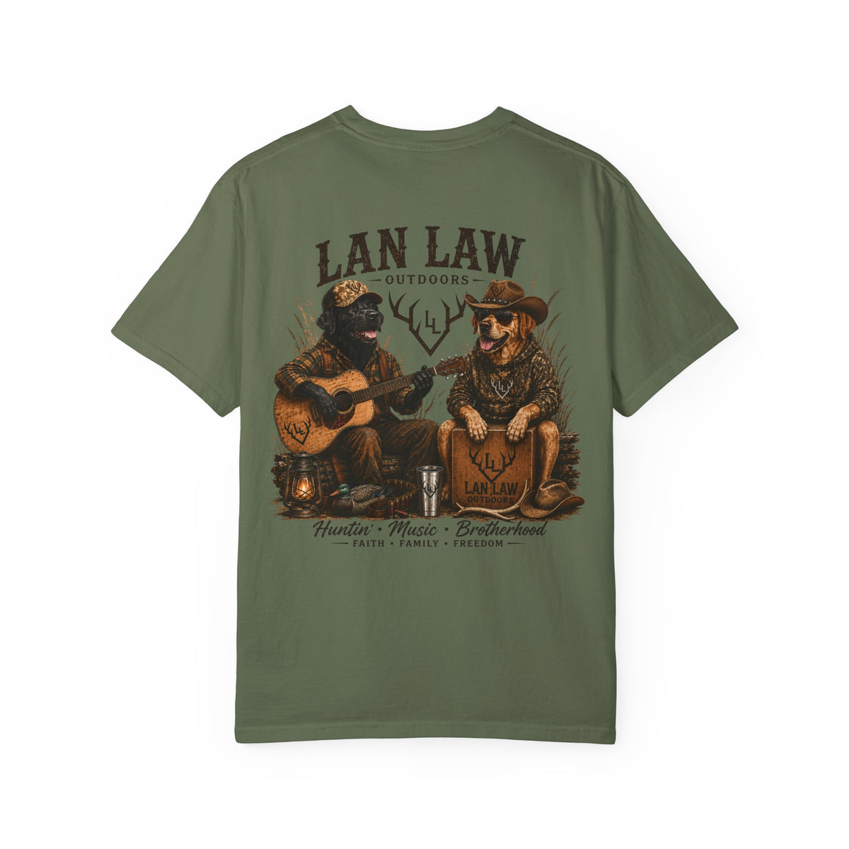 Lan Law Outdoors T-Shirt — Hunting, Music & Brotherhood Graphic Tee