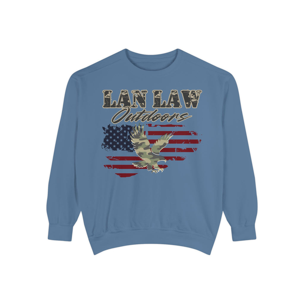 Lan Law Outdoors American Flag Camo Eagle Sweatshirt