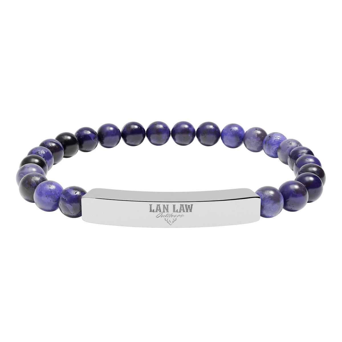 Natural Stone Bead Bracelet LLO Bar