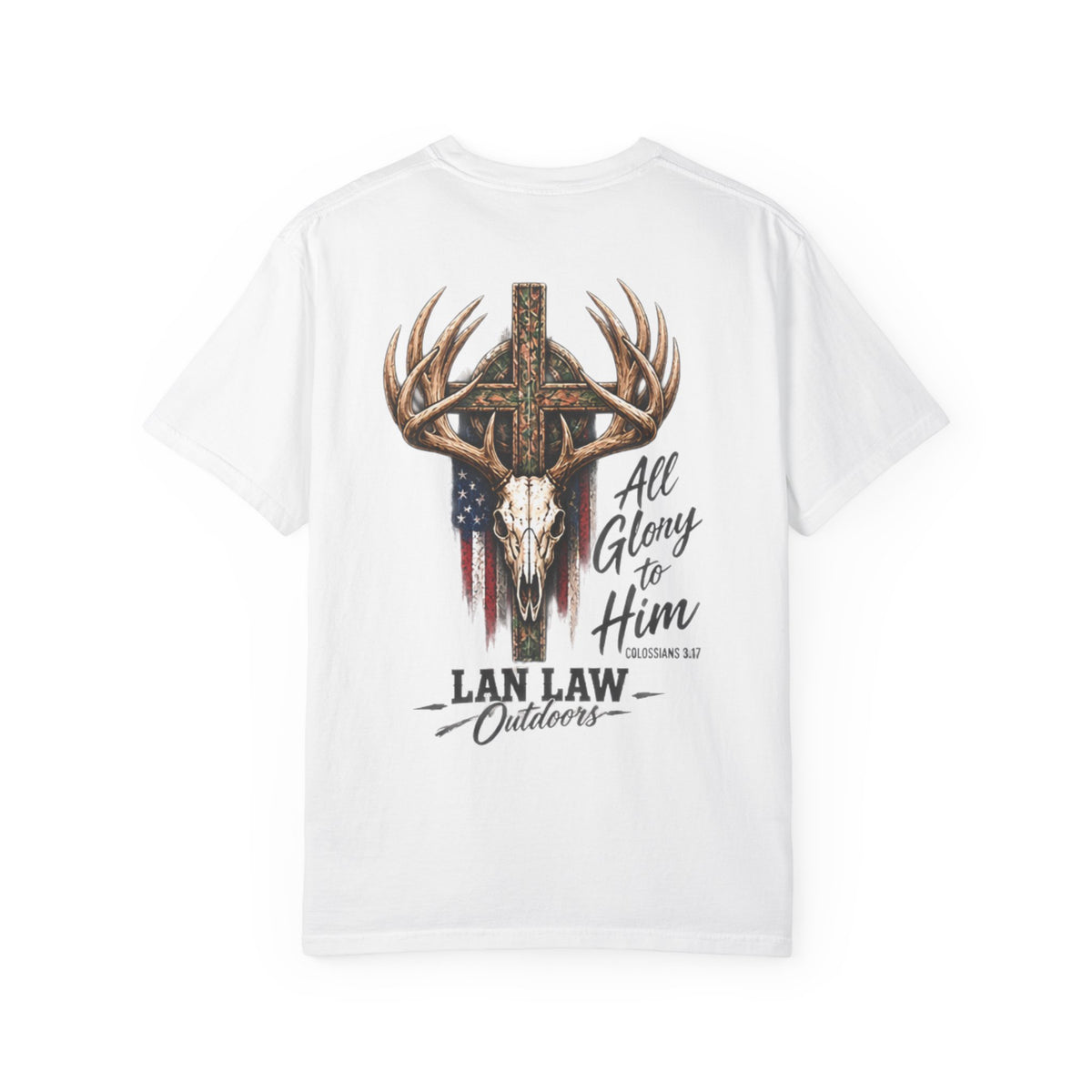 All Glory to Him Deer Skull Cross Tee